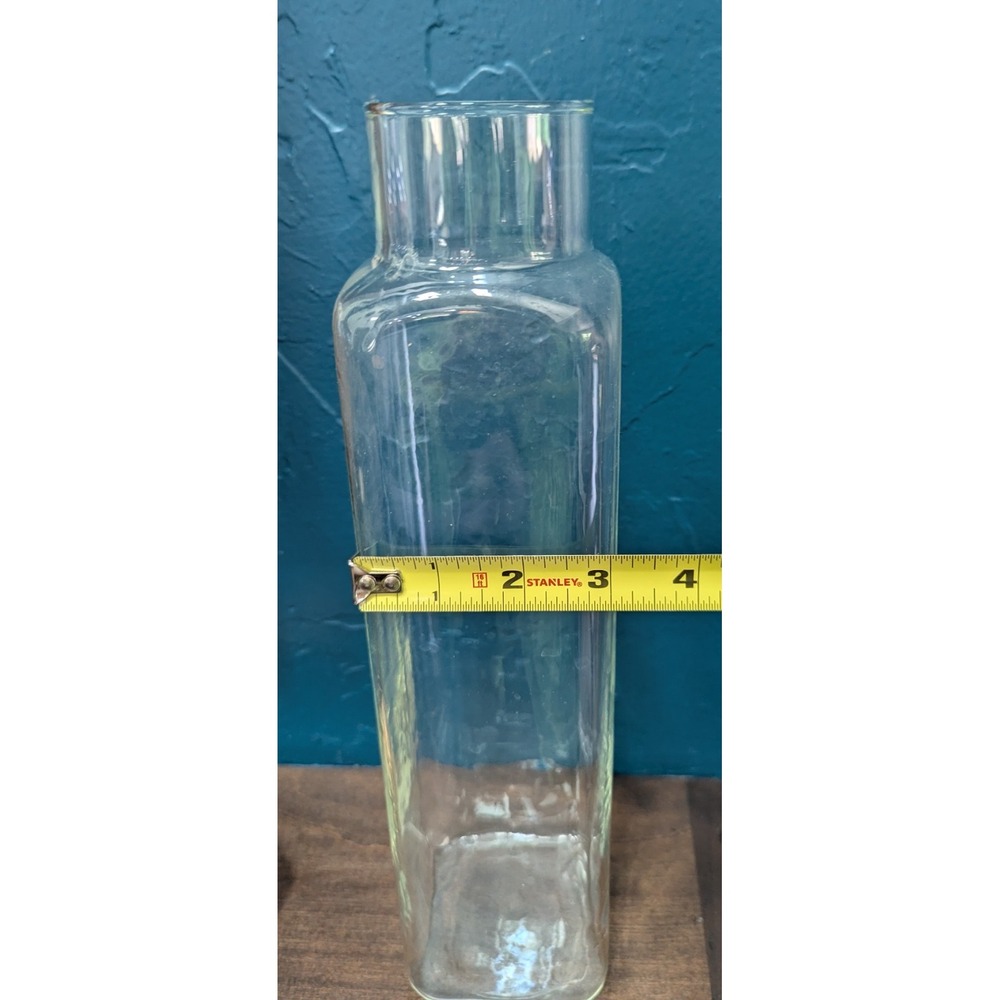 Vintage 70s Hammered Glass Storage/Apothecary Jar W/ Original Cork Stopper 13.5" - Picture 7 of 11